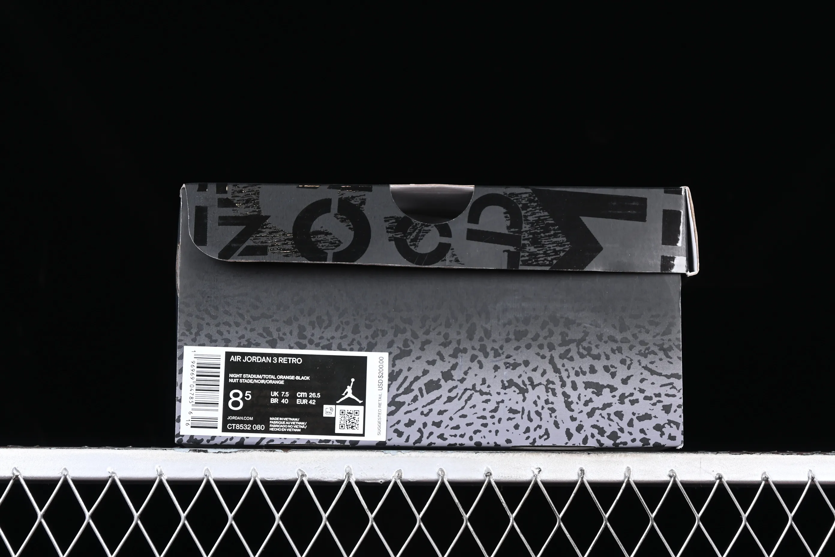 All categories Air Jordan Jordan series basketball shoes Air Jordan 3 Air Jordan 3 Retro "Fear" AJ3 Joe 3 fear dark gray CT8532-080